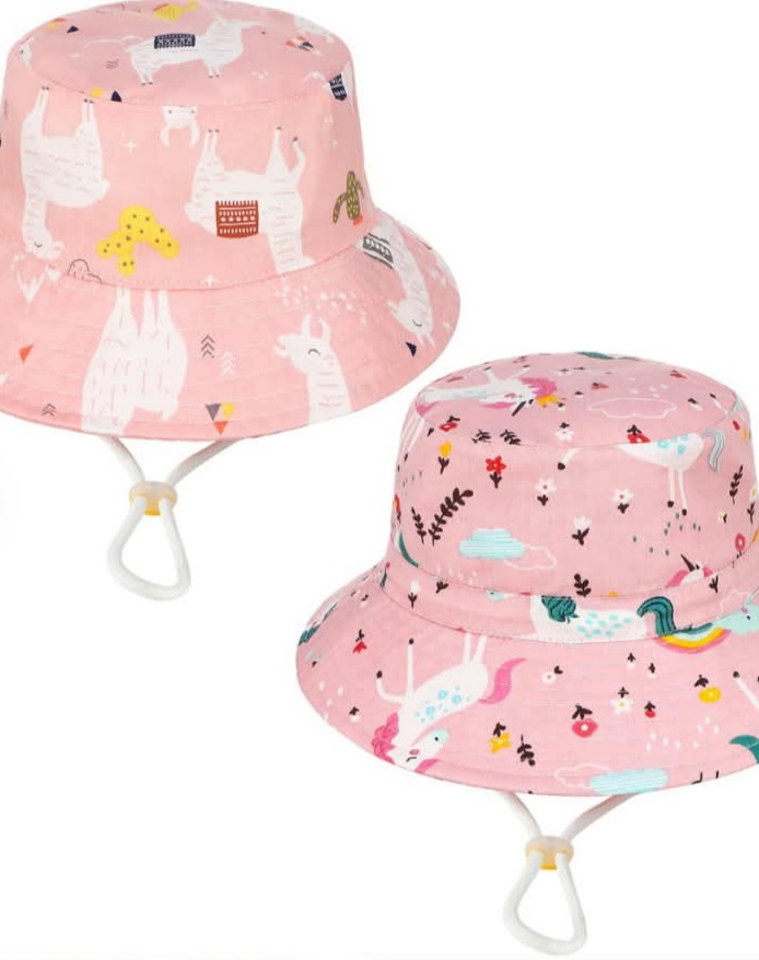 🌞 Kids’ Fun Print Bucket Hats — Llama & Unicorn Designs!
